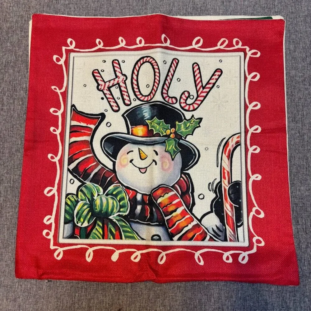 4 Whimsical Christmas Holiday Cushion Pillow Covers